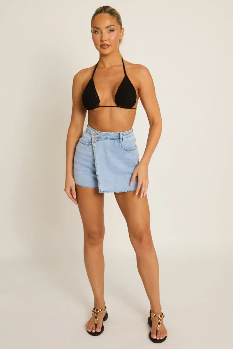 Black Crochet Triangle Bralet - Maison sold by Rebellious Fashion product image thumbnail 2