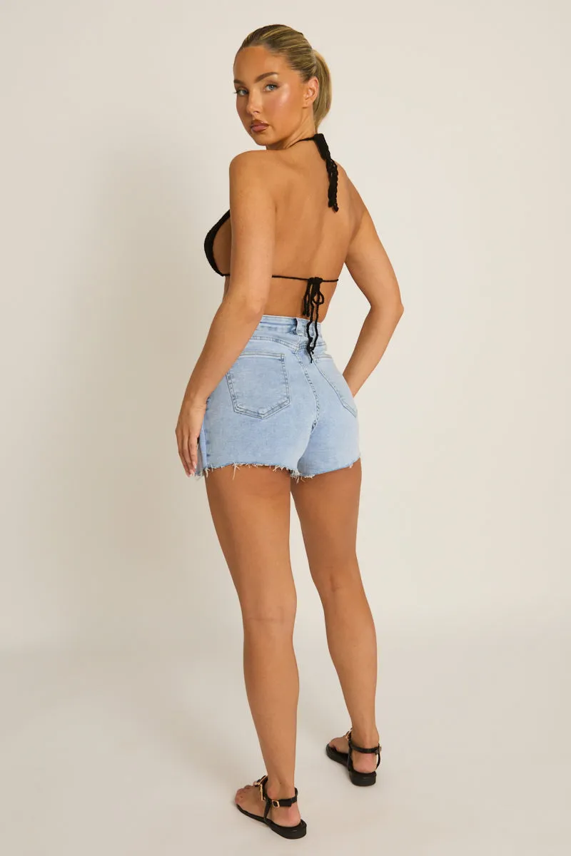 Black Crochet Triangle Bralet - Maison sold by Rebellious Fashion product image thumbnail 4