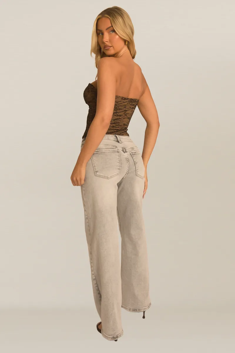 Black Contrast Lace Corset Top - Kelly sold by Rebellious Fashion product image thumbnail 5