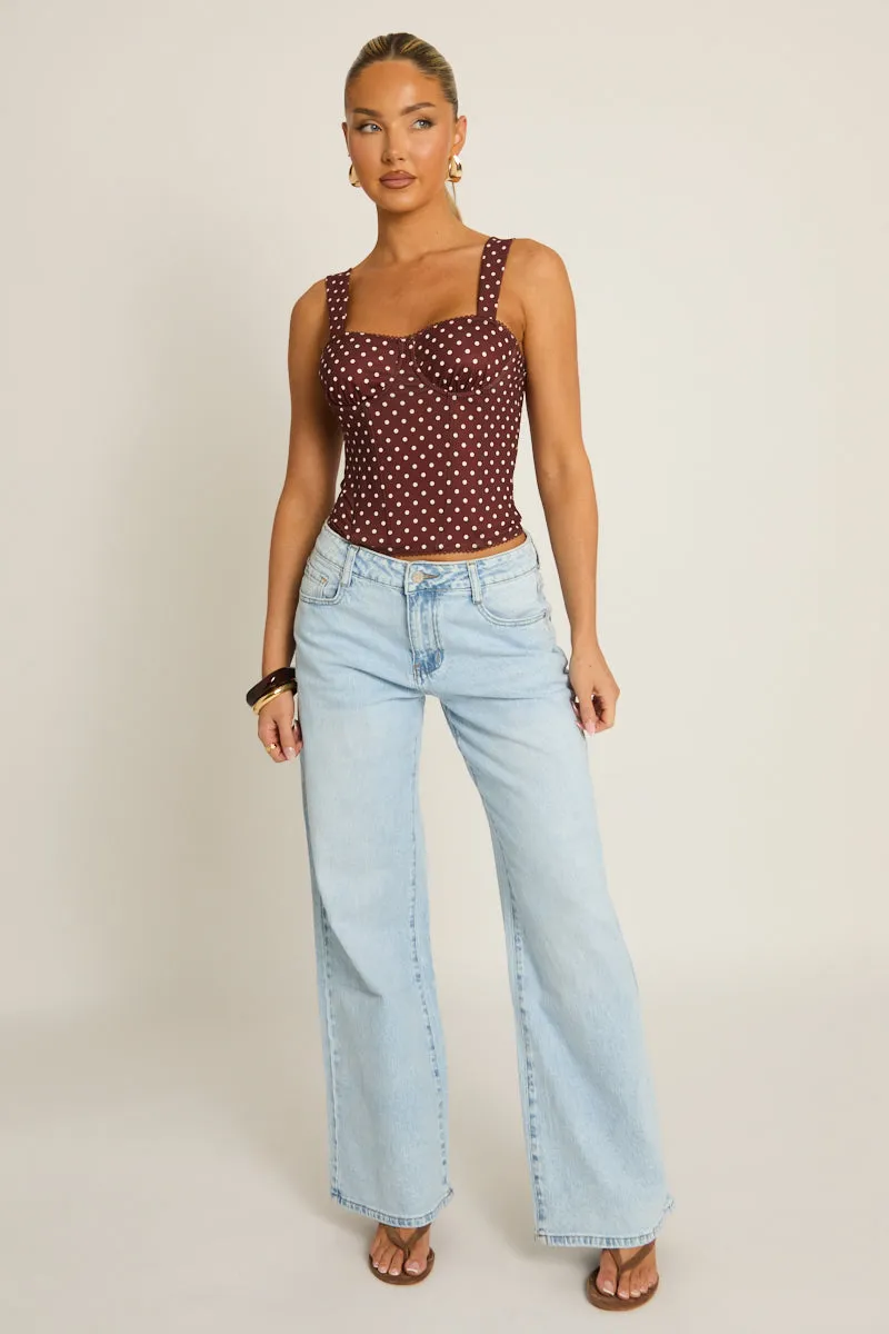 Blue Acid Wash Wide Leg Jeans - Arlan sold by Rebellious Fashion