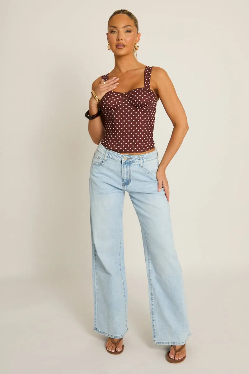 Blue Acid Wash Wide Leg Jeans - Arlan sold by Rebellious Fashion product image thumbnail 5