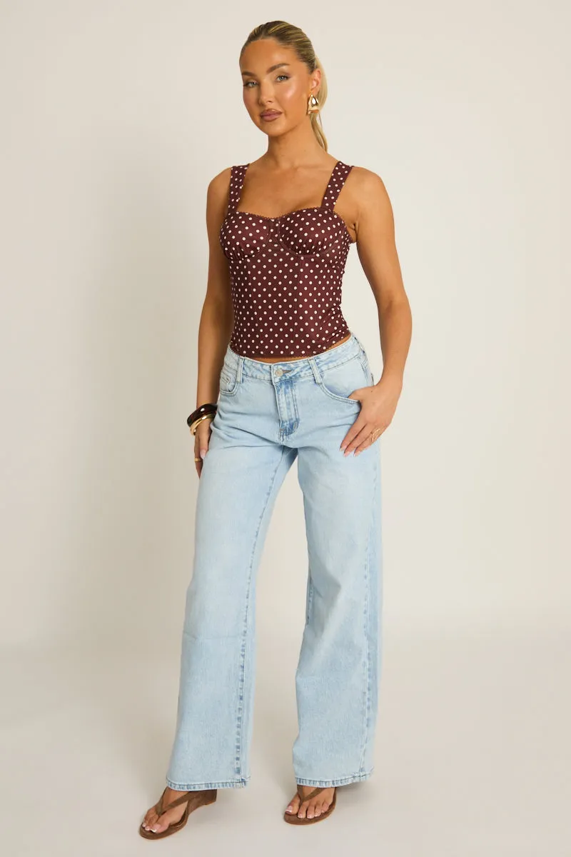 Blue Acid Wash Wide Leg Jeans - Arlan sold by Rebellious Fashion product image thumbnail 2