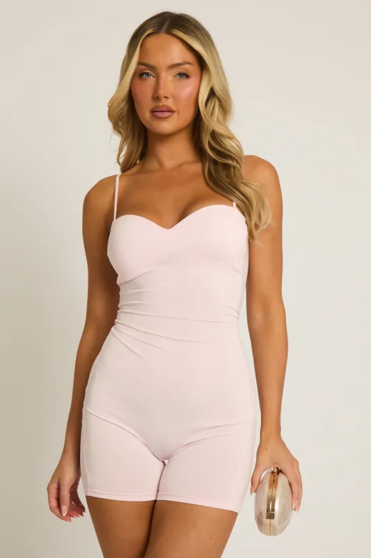 Pink Sculpting Playsuit - Larson made by Rebellious Fashion