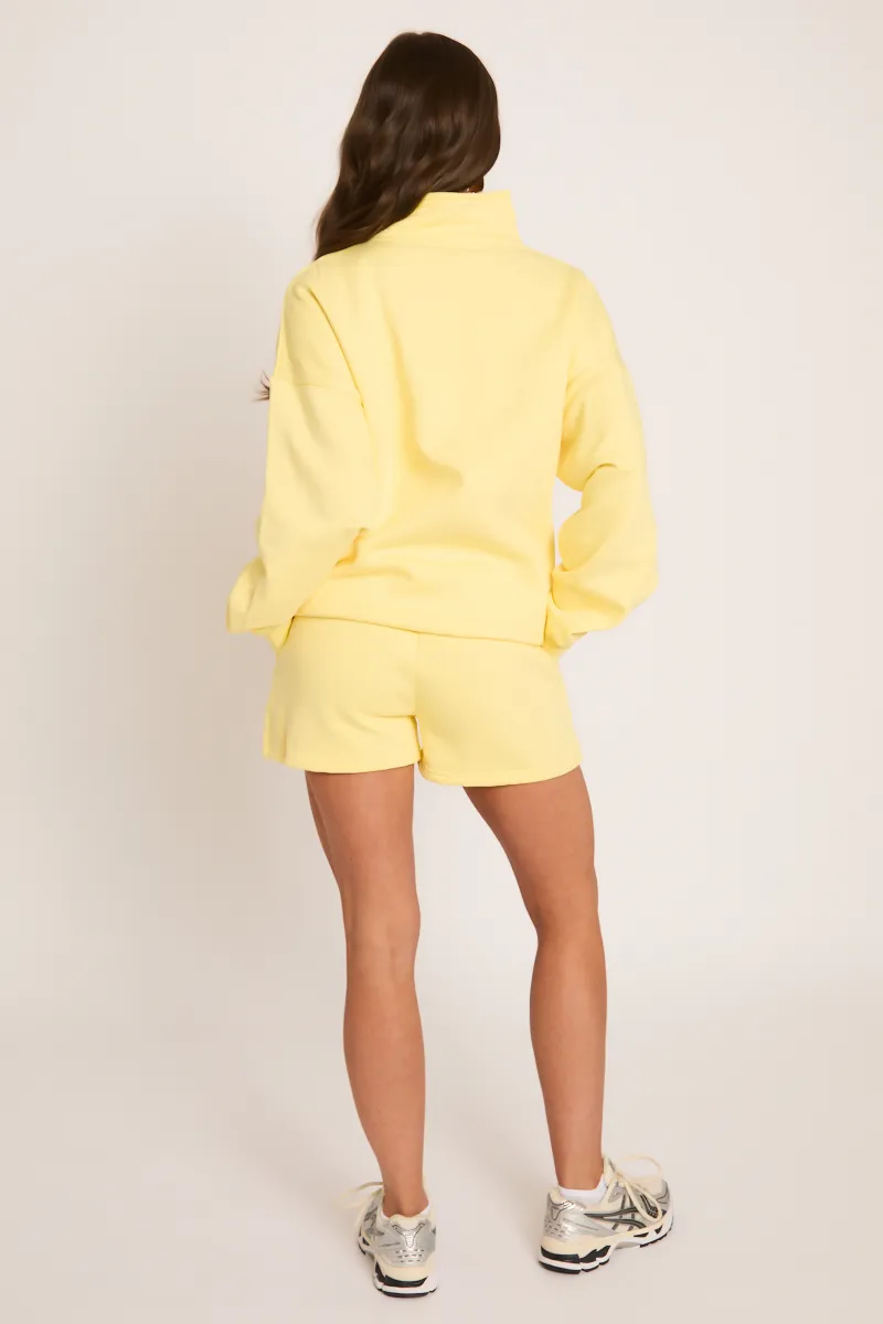 Yellow Oversized Half Zip Sweater and Joggers Loungewear Co-ord Set - Emily sold by Rebellious Fashion product image thumbnail 5