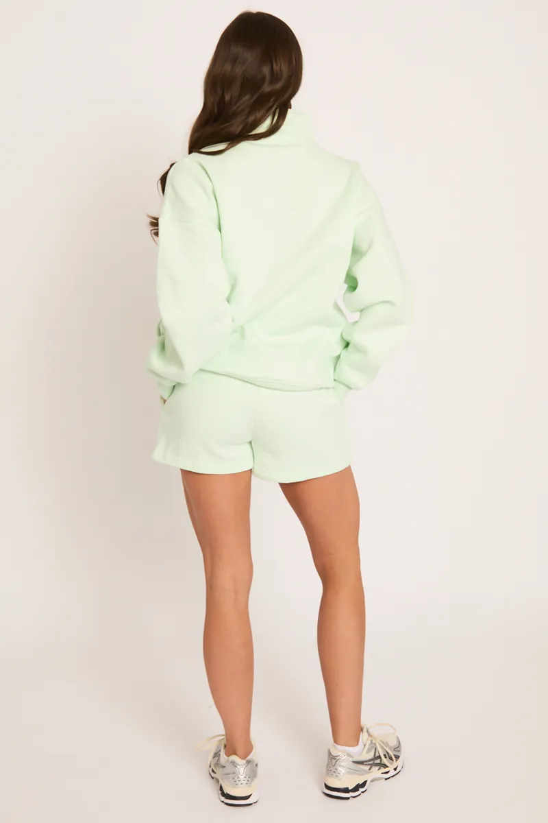 Mint Oversized Half Zip Sweater and Joggers Loungewear Co-ord Set - Emily sold by Rebellious Fashion product image thumbnail 5