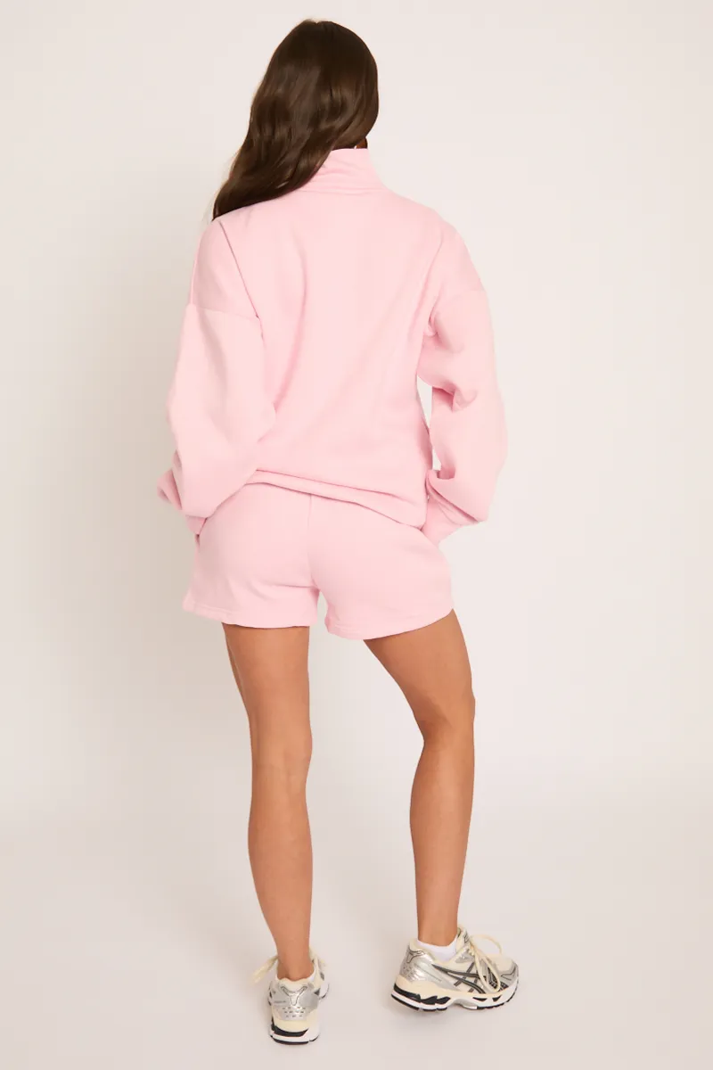 Pink Oversized Half Zip Sweater and Joggers Loungewear Co-ord Set - Emily sold by Rebellious Fashion product image thumbnail 5