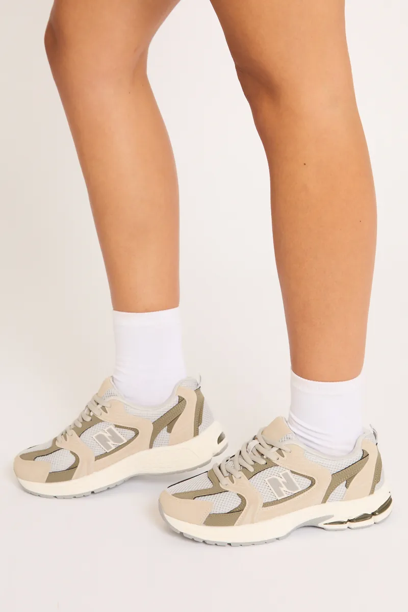 Grey Mesh Detail Chunky Trainers - Janette sold by Rebellious Fashion