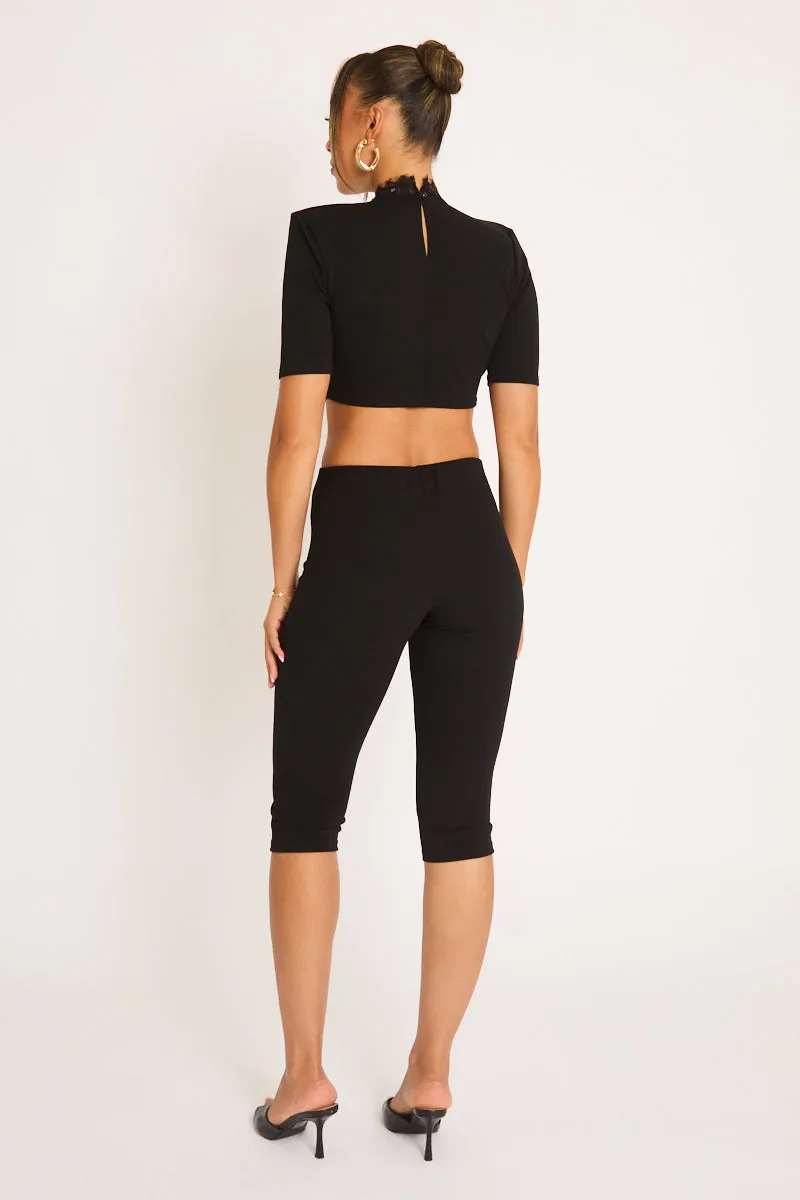 Black Capri Pants - Koko sold by Rebellious Fashion product image thumbnail 4