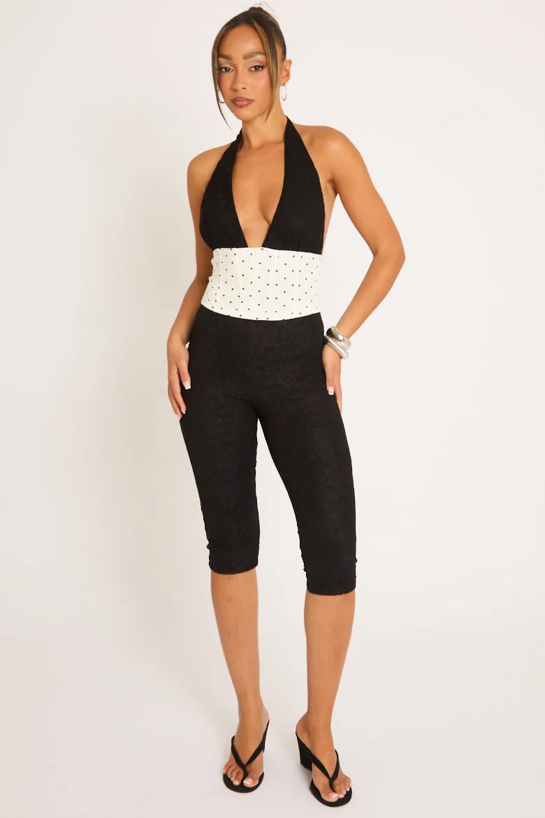 Black Lace Capri Pants - Tallulah sold by Rebellious Fashion product image thumbnail 4