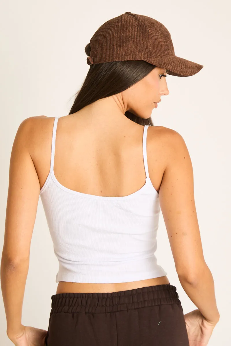 White Square Neck Strappy Rib Top - Pandora sold by Rebellious Fashion product image thumbnail 5