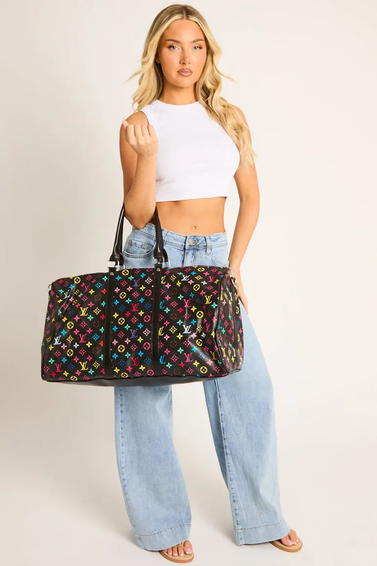 Black Monogram Oversized Travel Bag - Aoife sold by Rebellious Fashion product image thumbnail 2