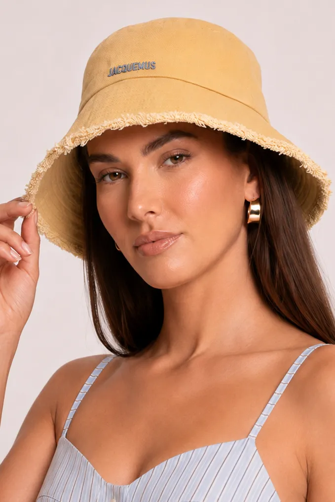 Beige Logo Detail Bucket Hat - Stella sold by Rebellious Fashion