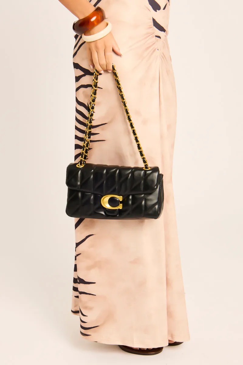 Black Quilted Faux Leather Shoulder Bag - Zeta sold by Rebellious Fashion product image thumbnail 5