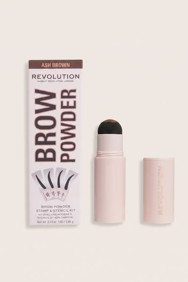 Revolution Brow Powder Stamp & Stencil Kit Ash Brown sold by Rebellious Fashion product image thumbnail 3