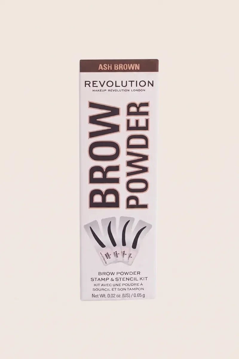 Revolution Brow Powder Stamp & Stencil Kit Ash Brown sold by Rebellious Fashion