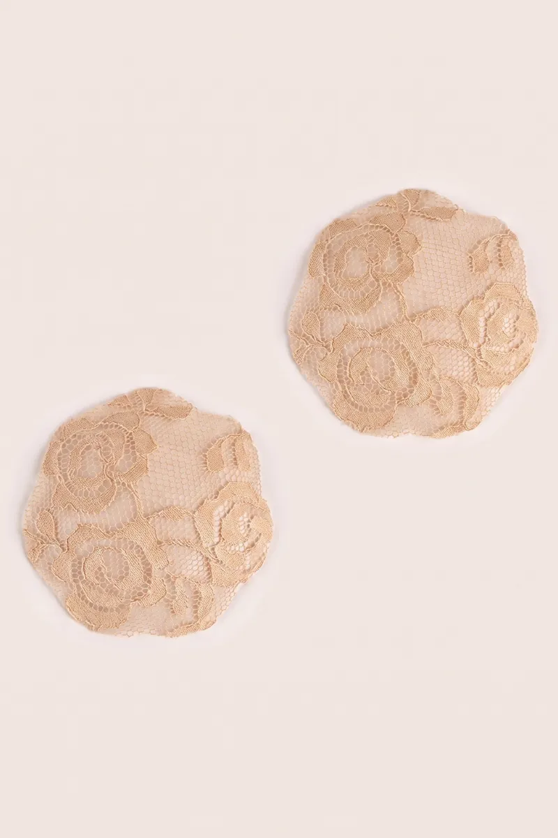 Nude Lace Nipple Covers - Marla sold by Rebellious Fashion product image thumbnail 2