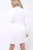 White Button Detail Blazer Dress - Kayleigh sold by Rebellious Fashion