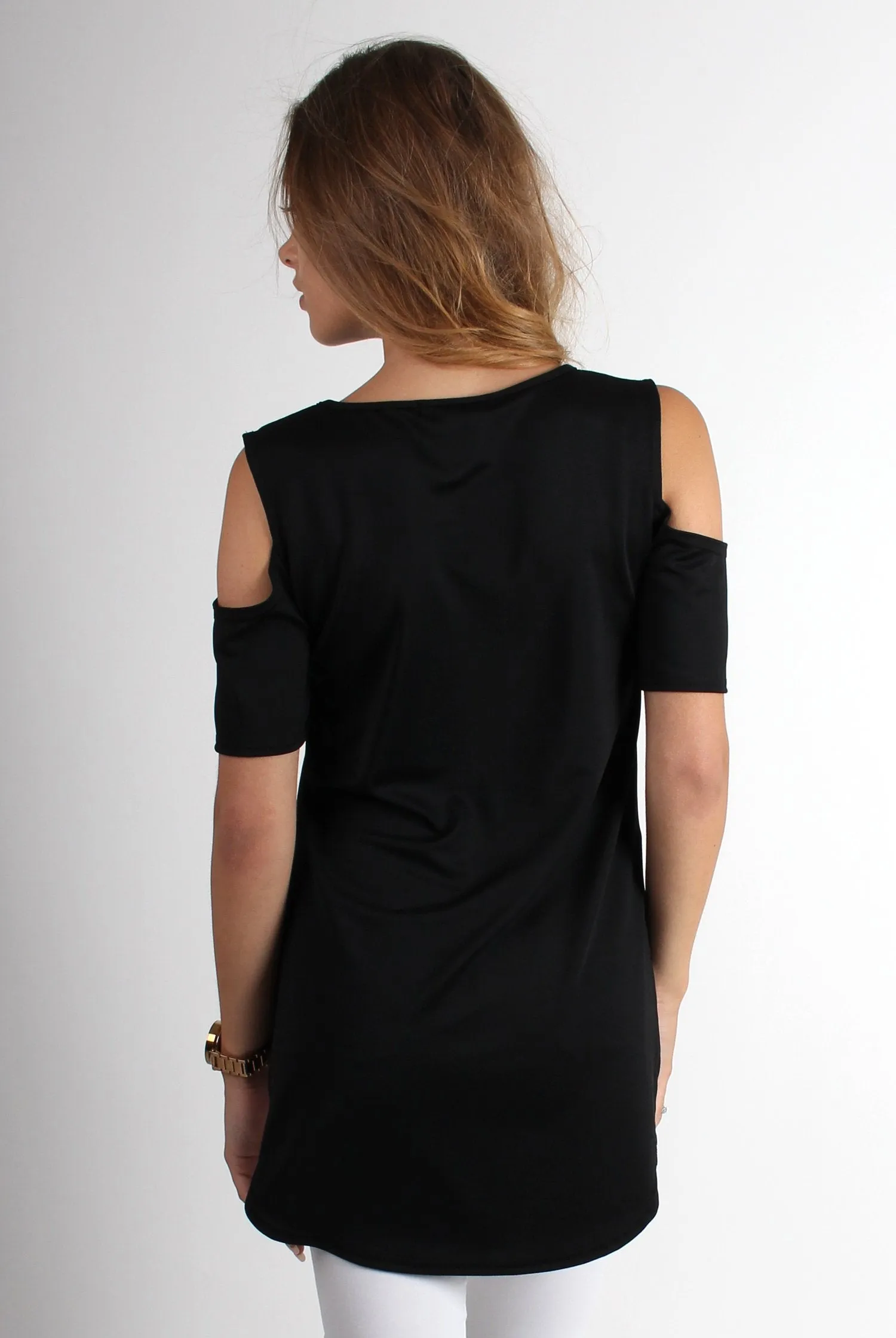 Roxie Black Cut Out Top sold by Rebellious Fashion product image thumbnail 2