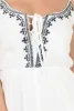 White Embroidered Fringe Playsuit - Kinsley sold by Rebellious Fashion