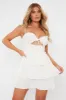 White Frill Detail Tiered Cut Out Mini Dress - Daneen sold by Rebellious Fashion