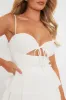 White Frill Detail Tiered Cut Out Mini Dress - Daneen sold by Rebellious Fashion