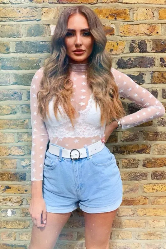 White Lace Plunge Cup Detail Bralet - Felicity sold by Rebellious Fashion