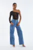 Light Blue Cargo Pocket Straight Leg Jeans - Mylah sold by Rebellious Fashion