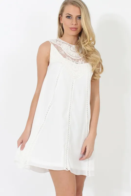 White Crochet Dress - Iva sold by Rebellious Fashion