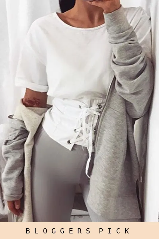 White Corset Style Top - Jola sold by Rebellious Fashion