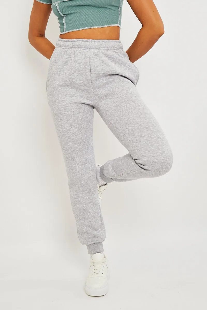 Grey Slim Fit Joggers - Chaise sold by Rebellious Fashion product image thumbnail 2