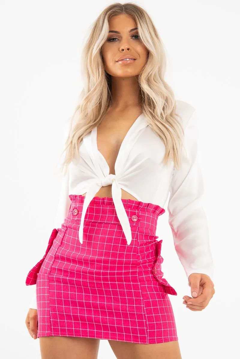 White Satin Cut Out Tie Front Bodysuit -Ezabella sold by Rebellious Fashion product image thumbnail 4