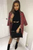 Red Tartan Long Blazer - Kerrie sold by Rebellious Fashion