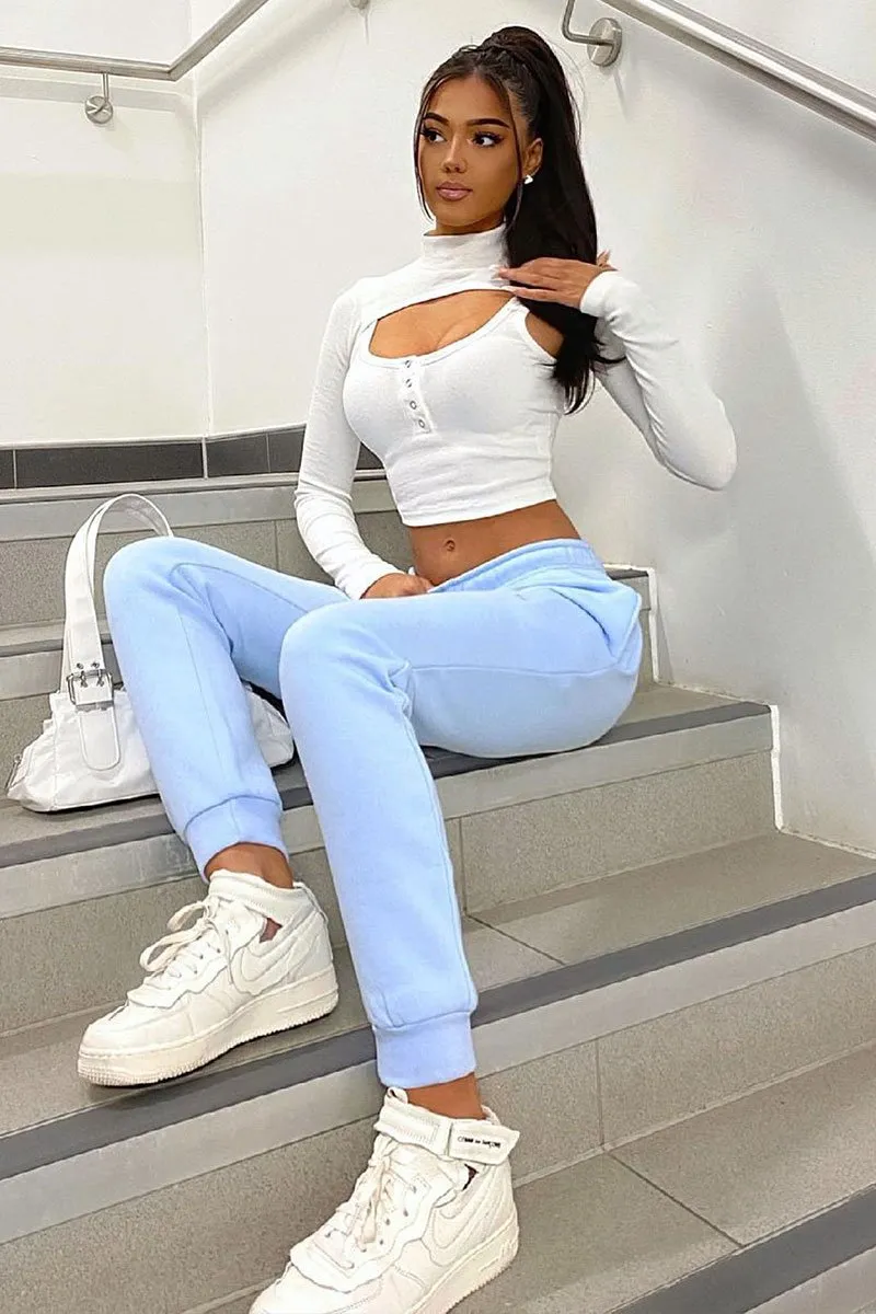 Blue Slim Fit Joggers - Chaise sold by Rebellious Fashion