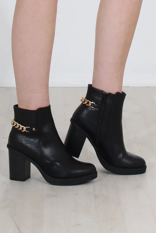 Alma Black Platform boots sold by Rebellious Fashion