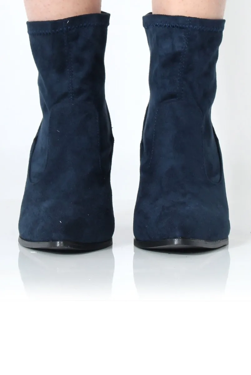Bay Navy Suede Ankle Boots sold by Rebellious Fashion product image thumbnail 3