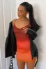 Orange Ombre Strappy Lace Detail Bodycon Mini Dress - Pari sold by Rebellious Fashion