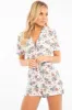 White Floral Plunge Belted Playsuit - Sway sold by Rebellious Fashion