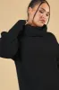 Black Turtle Neck Knit Jumper Dress - Brooke sold by Rebellious Fashion