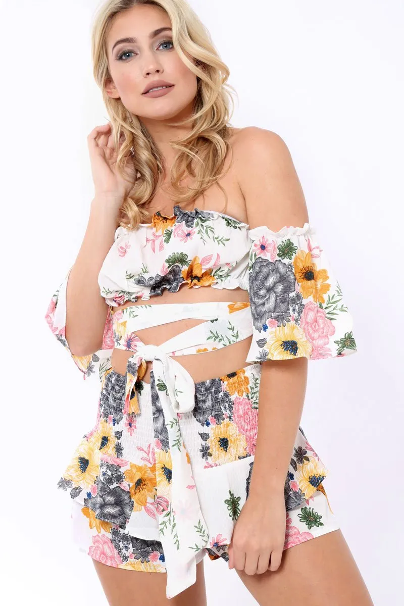 White Floral Top - Adana sold by Rebellious Fashion