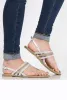 Silver Sparkle Sling Back Sandals- Lula sold by Rebellious Fashion