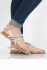 Silver Sparkle Sling Back Sandals- Lula sold by Rebellious Fashion