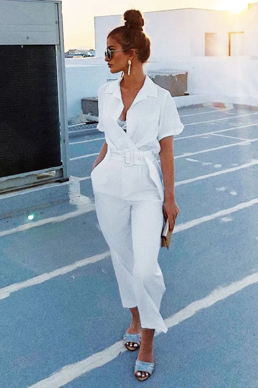 White Ruffle Sleeve Tie Front Shirt - Mariana sold by Rebellious Fashion