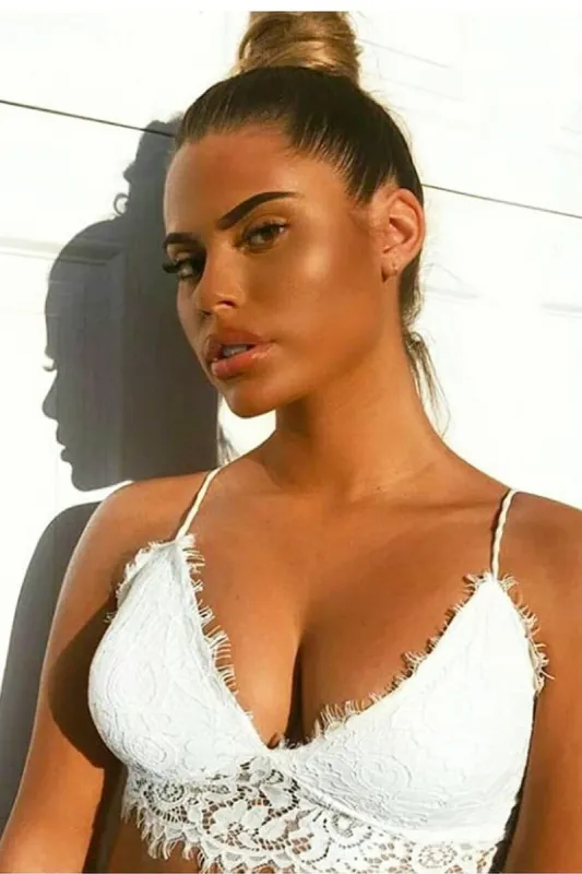 White Lace Cami Strap Crop Top - Lesta sold by Rebellious Fashion