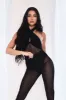 Black Mesh Halter Neck Bodysuit - Christa sold by Rebellious Fashion