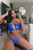 Cobalt Blue Ring Detail Bikini Set - Candace sold by Rebellious Fashion