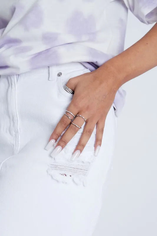 5 pack Silver Rings - Lianna made by Rebellious Fashion