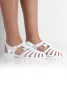 Lily White Bow Diamante Jelly Shoes sold by Rebellious Fashion