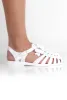 Lily White Bow Diamante Jelly Shoes sold by Rebellious Fashion