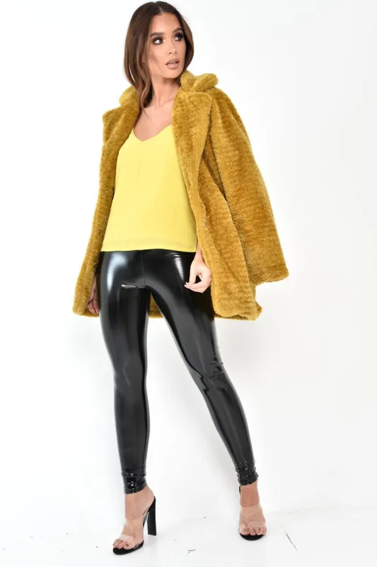 Yellow Cami Strap Shift Top - Coralynn made by Rebellious Fashion