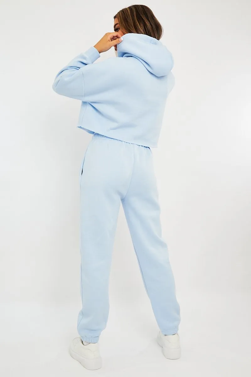 Blue Cropped Oversized Hoodie and Joggers Co-ord - Karenza sold by Rebellious Fashion product image thumbnail 5